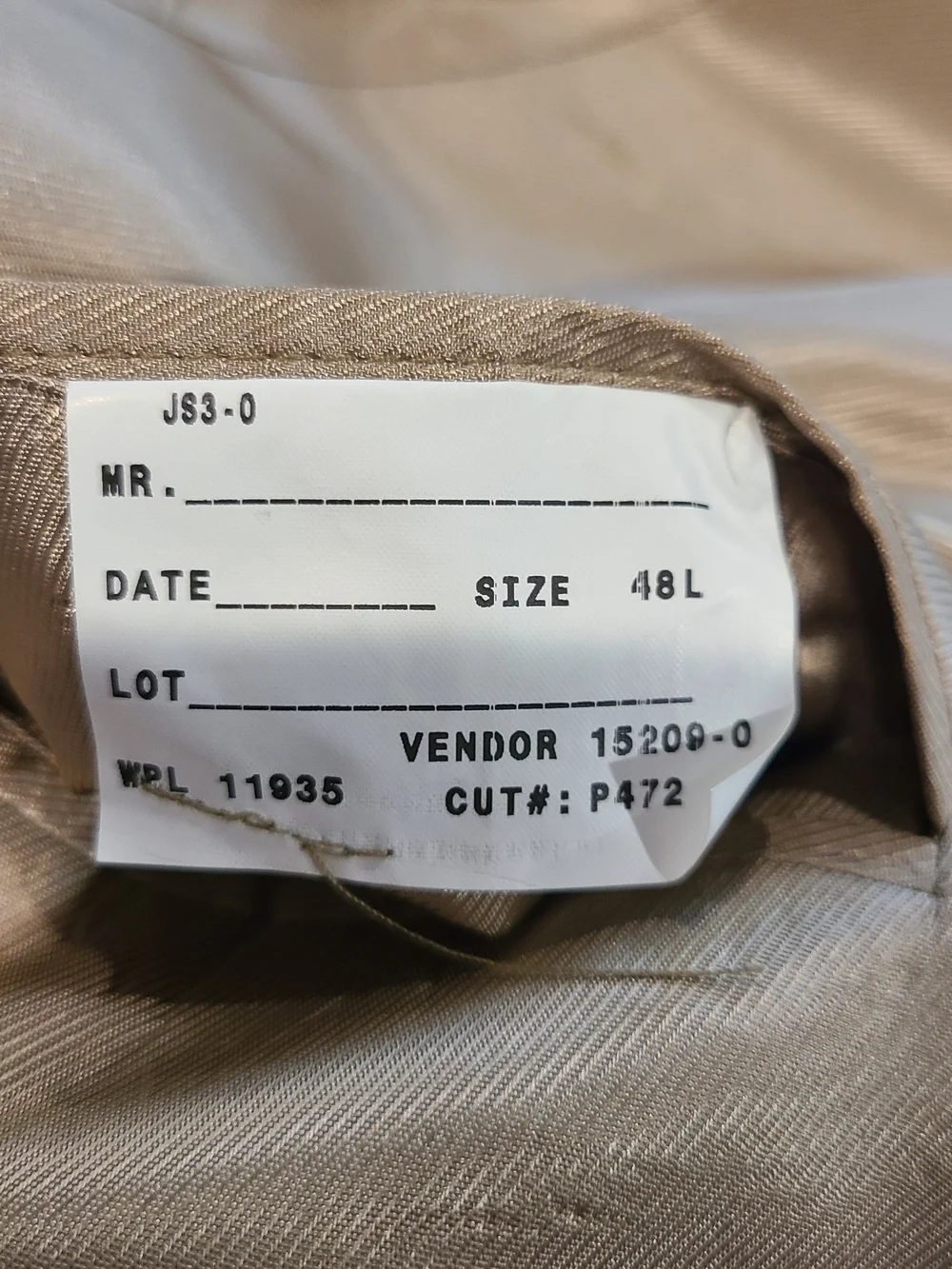 Stafford Wool & Camel Hair Tan Men's Sport Coat - Notch Lapel Two-Button Blazer - Picture 7 of 7
